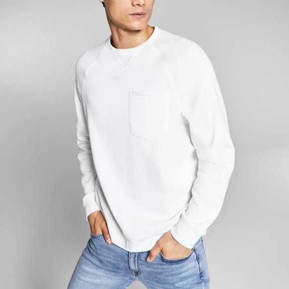 NWT And Now This Men's Size XXL Solid Fleece Off White Sweatshirt Round Neck - Picture 1 of 14
